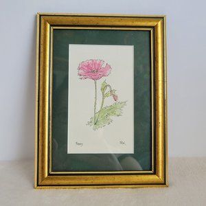 Poppy Watercolor Painting